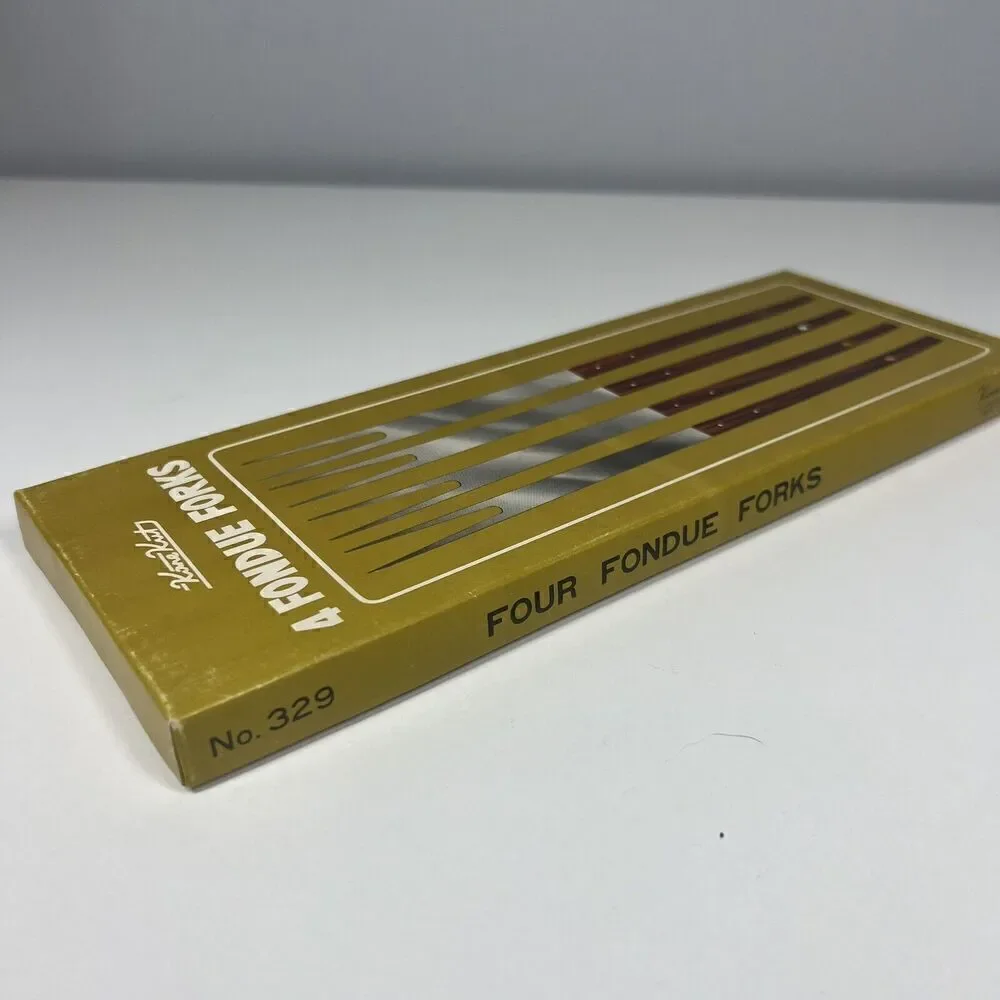 Fondue Forks Stainless Rosewood Kane Kutlery Color Dot No. 329 Japan Vintage